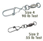 Torpedo Fishing Products Snap Swivels Size 4 #90 10pk s0022