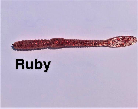 Boxer Baits Finesse Worms "Ruby"