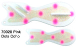 Dreamweaver Spindoctor 8" White- Pink Dots Coho SD70020-8