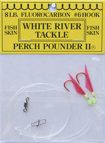 White River Tackle - Perch Pounder II Pink/Chartreuse Size 4 Hook