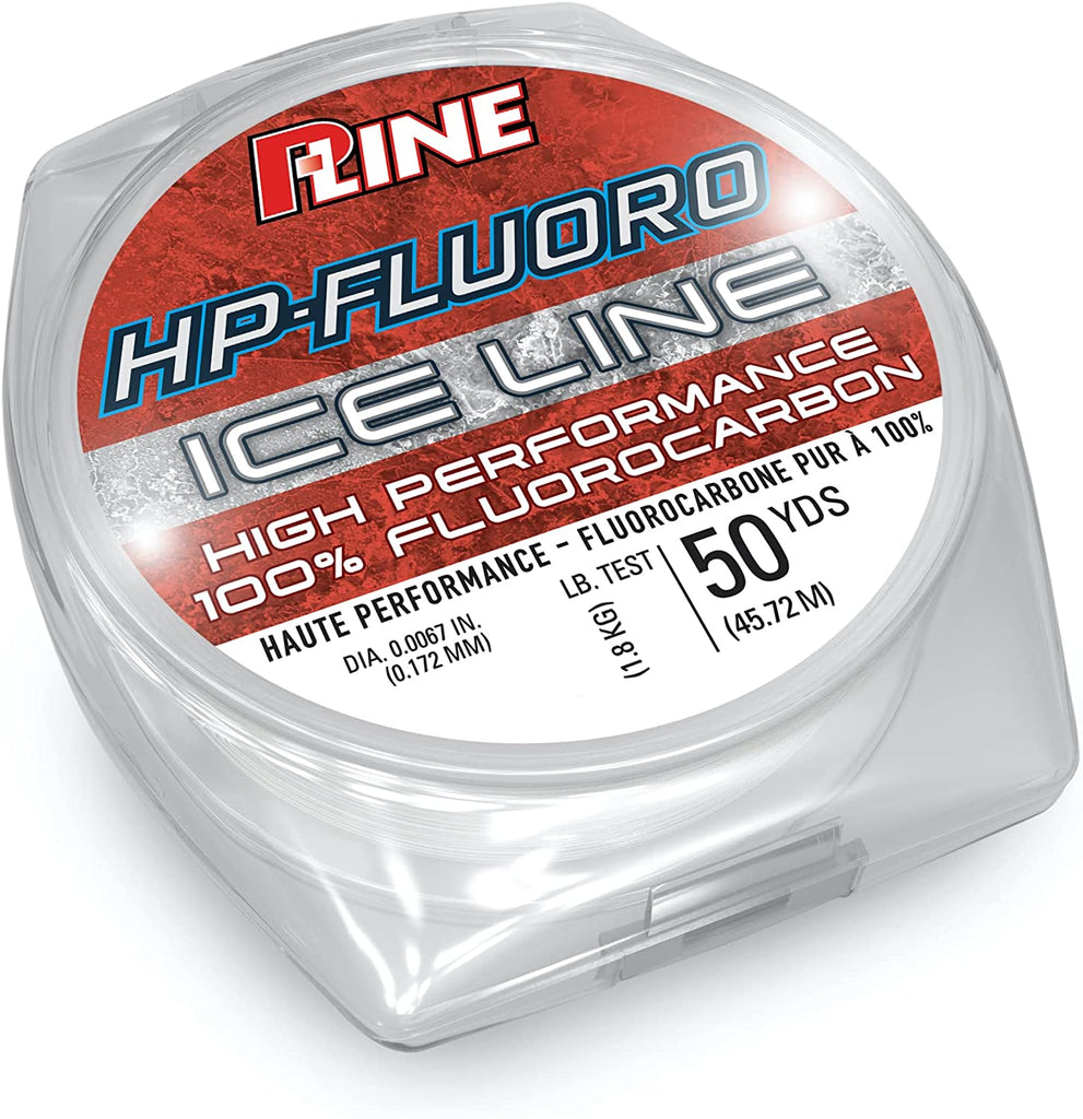 P-Line HP-Fluoro Premium Fluorocarbon Ice Fishing Line Clear 50 Yard S –  Tangled Tackle Co