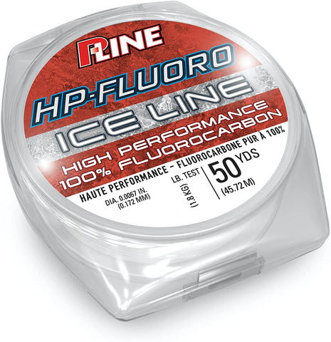 P-Line HP-Fluoro Premium Fluorocarbon Ice Fishing Line Clear 50 Yard Spool