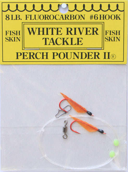 White River Tackle - Perch Pounder II Orange/Black Size 6 Hook