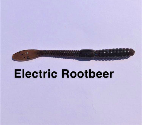 Boxer Baits Finesse Worms "Electric Rootbeer"