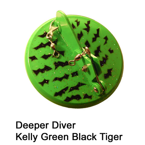 Deeper Diver 124mm Kelly Green-black Tiger