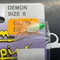 Custom Jigs & Spins Demon Glow Lime Glow Size 8