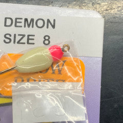 Custom Jigs & Spins Demon Glow Pink Glow Size 8