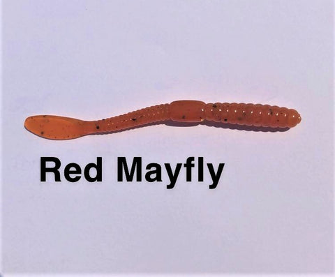 Boxer Baits Finesse Worms "Red Mayfly"