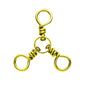 RebelFin BRASS THREE WAY SWIVELS Size 7  12PIECES