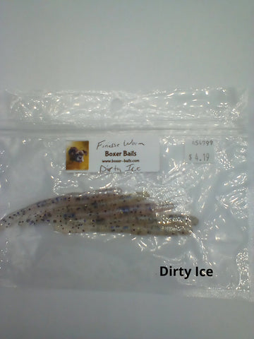 Boxer Baits Finesse Worms Dirty Ice