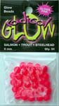 Radical Glow Beads Size 6mm Qty 30 Powerful Pink 50265