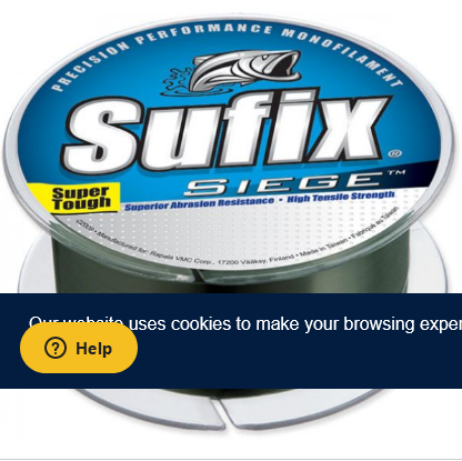 Sufix Siege Smoke Green 330YD 12LB