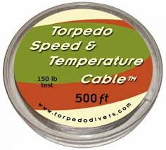 Torpedo Fishing Products Speed & Temperature Cable 300'