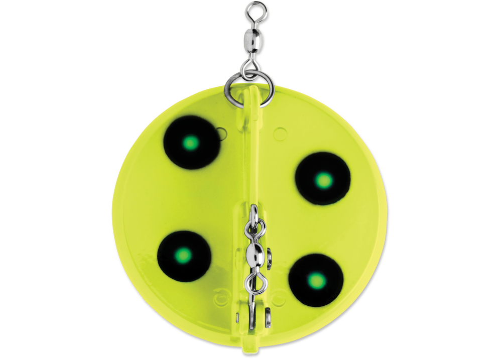 Luhr Jensen Dipsey Diver SZ 1 Flourescent Chartreuse Green UV Chrome Bottom