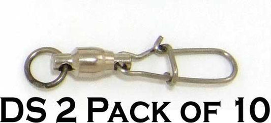 Dreamweaver # 2 Duo Lock Ball Bearing Snap Swivel 10 pack-DS-2-10
