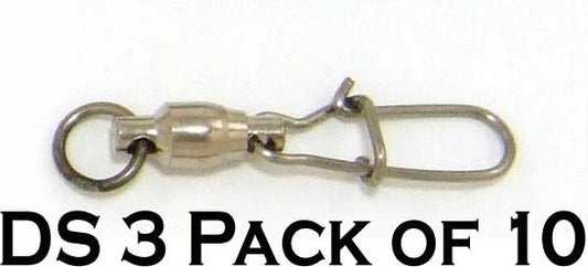 Dreamweaver # 1 Duo Lock Ball Bearing Snap Swivel 10 pack DS-1-10