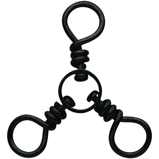 RebelFin BLACK THREE WAY SWIVELS Size 9 12PIECES