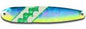 Warrior Lures Flutter Spoon UV Yellow Blue Dolphin FL157