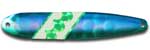 Warrior Lures Flutter Spoon Blue/Grn Dolphin UV FL171N
