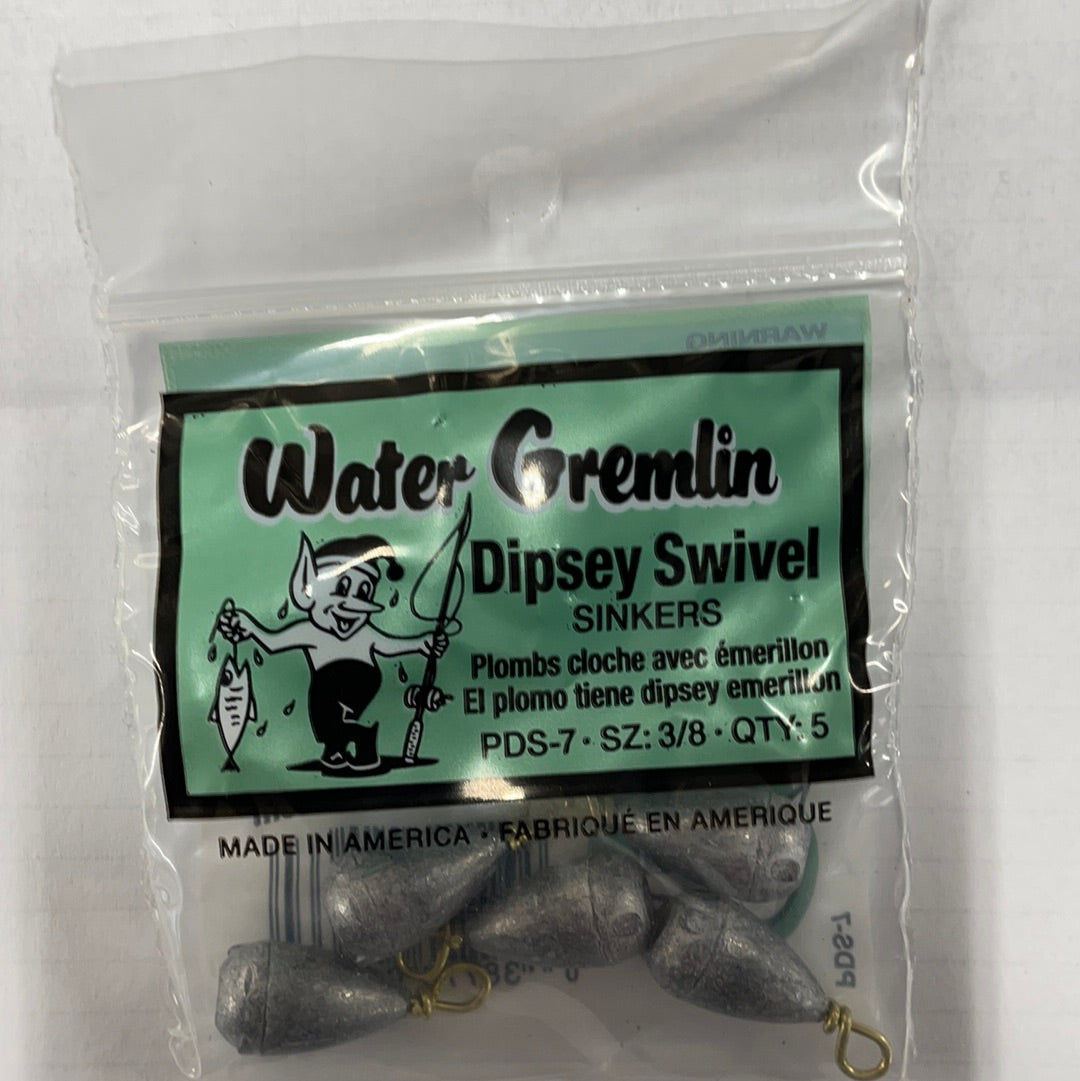 WG Dipsey Swivel Sinker PKGD SPDS7