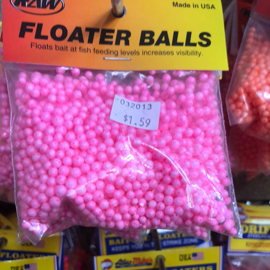 Raw Pink floater balls