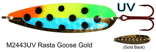 DW Mag Magnum Dreamweaver Spoon M2443UV Rasta Goose Length 4 3/4" x Width 1 1/4"