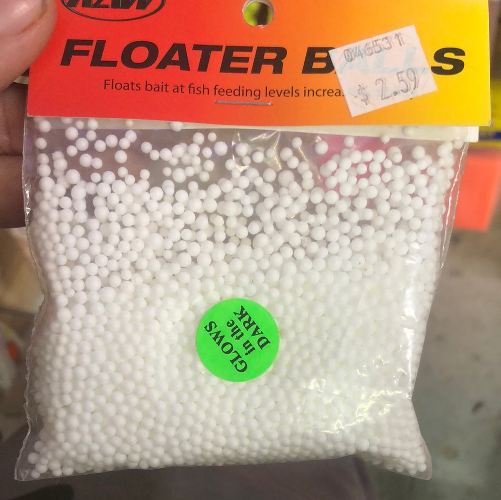 Raw white glow floater balls