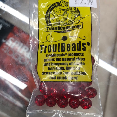 Trout Beads 8mm Ruby Roe-40