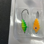 Waxy Jig 1/16oz Green Orange Glow