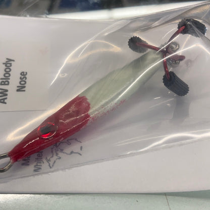 A & W Lures 1/4oz Flutter Spoon Bloody Nose