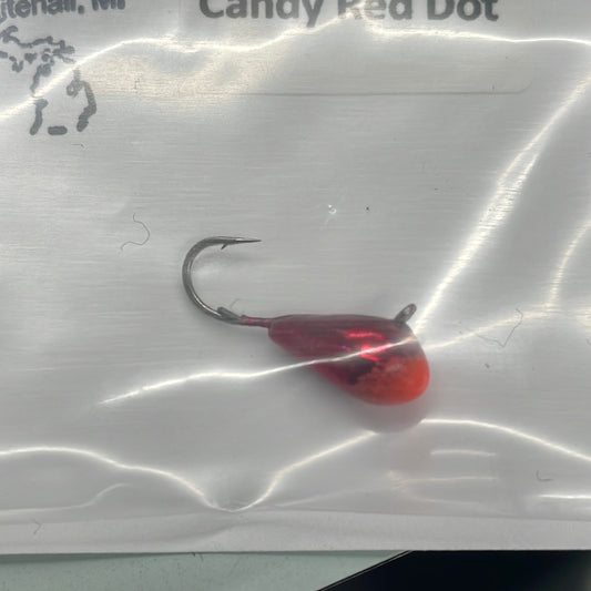 A & W Lures  #5 Tungsten Candy Red Dot