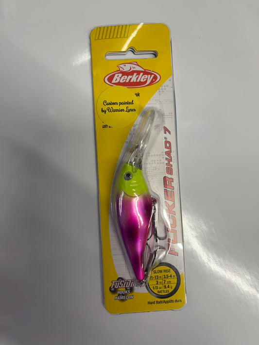 Berkley Flicker Shad 1/3 OZ Sz7 Warrior Lures Custom Painted - Reel Naughty