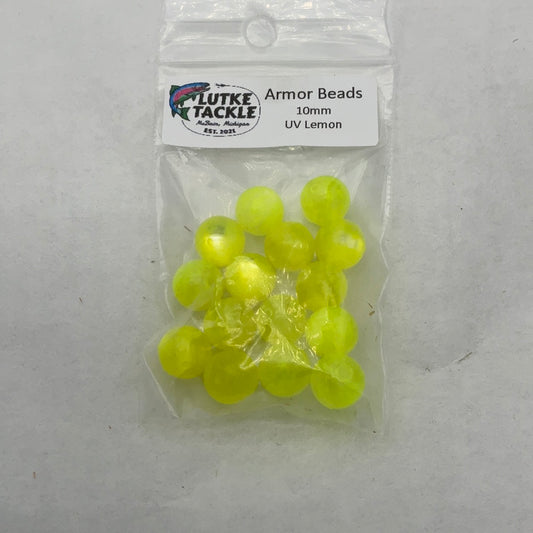 Lutke Tackle Armor Bead 10mm U.V. Lemon