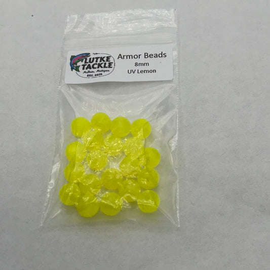 Lutke Tackle Armor Bead 8mm U.V. Lemon