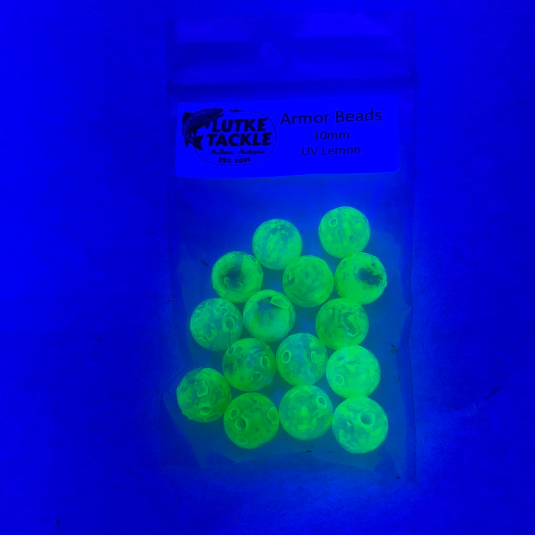 Lutke Tackle Armor Bead 10mm U.V. Lemon