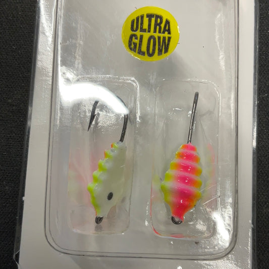 Waxy Jig 1/16oz Green Orange Glow