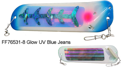 Dreamweaver Paddle Flip Fin Length 8’’ FF76531-8 Glow UV Blu Jean