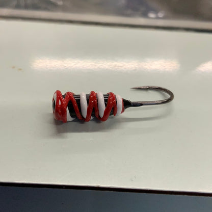 Lutke Tackle Red Wiggler Tube Jig 2pk