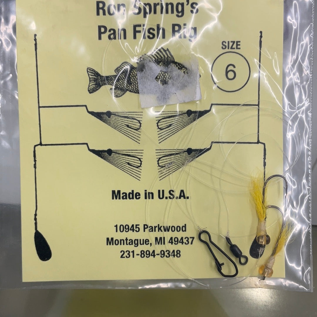 Ron Springs Pan Fish Rig Yellow head and tail