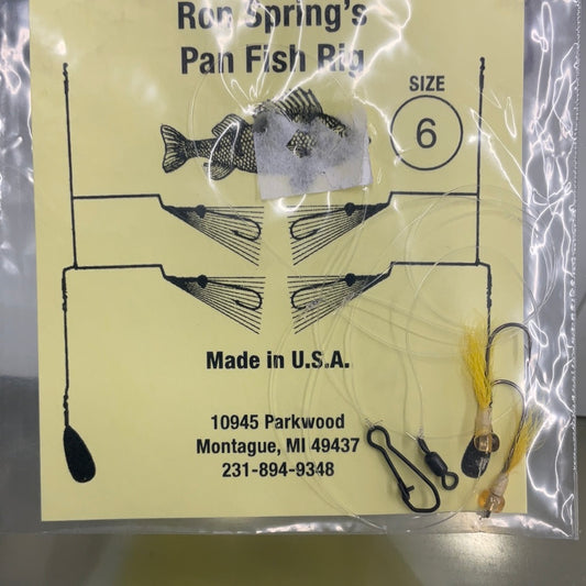 Ron Springs Pan Fish Rig Yellow head and tail