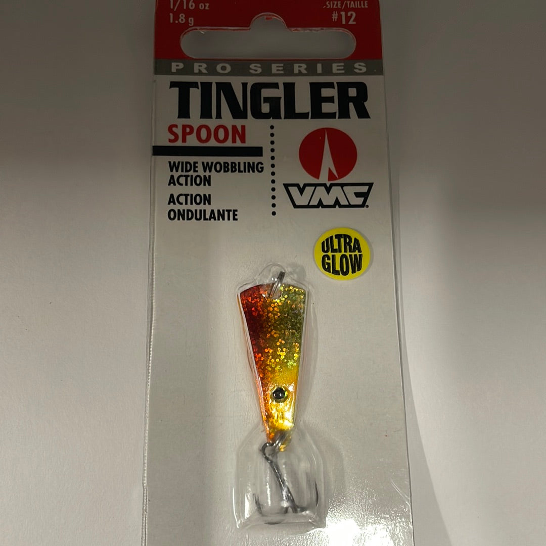 VMC Tingler Spoon 1/16 Glow Gold Fish