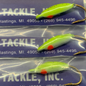 Moon Jigs Chartruse Red Dot Size 6