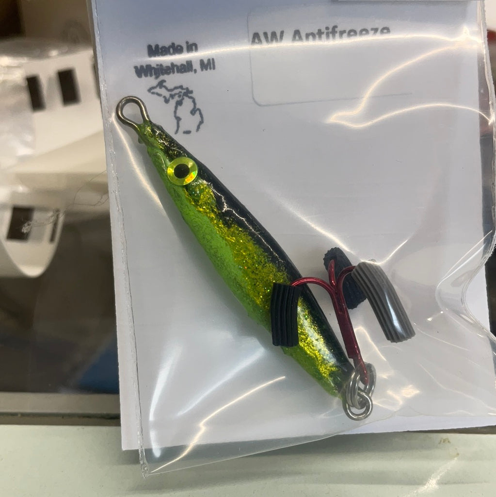 A & W Lures 1/4oz Flutter Spoon Antifreeze – Tangled Tackle Co