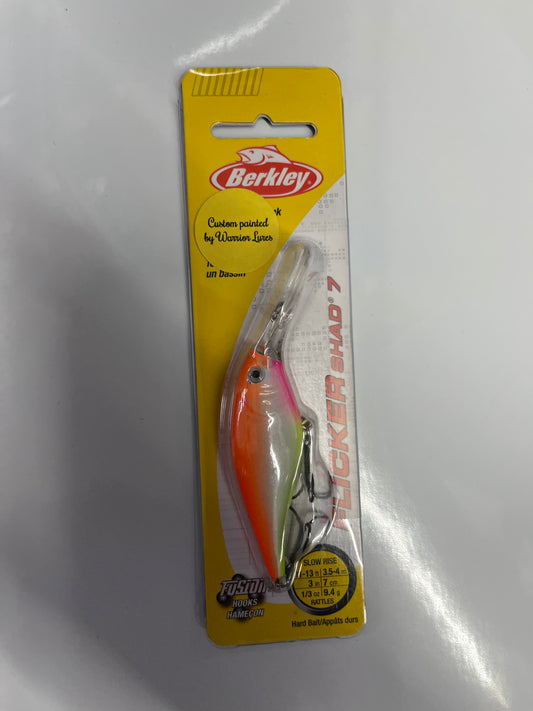 Berkley Flicker Shad 1/3 OZ Sz7 Warrior Lures Custom Painted - Britney