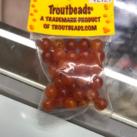 Trout Beads 8mm Carmel roe