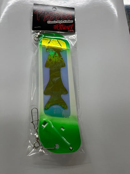 Dreamweaver Paddle Flip Fin Length 8" FF76140-8 White XUV Green Jean