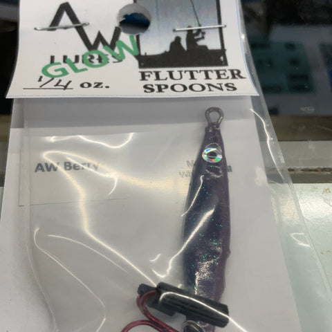 A & W Lures 1/4oz Flutter Spoon Berry