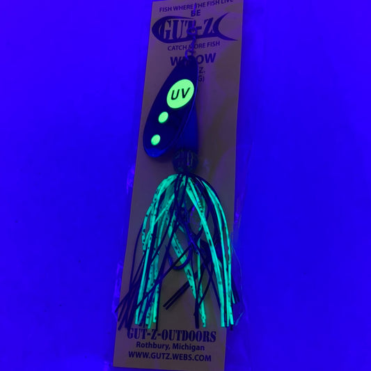 Widow 1/2 Black Black Blade Green Dot Spinner Bait