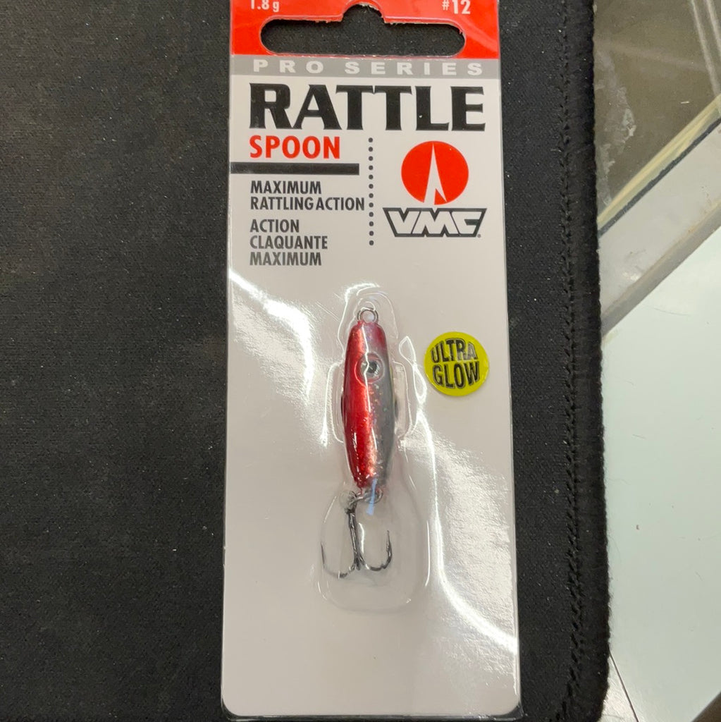 Rattle Spoon 1/16oz Glow Red Shiner – Tangled Tackle Co