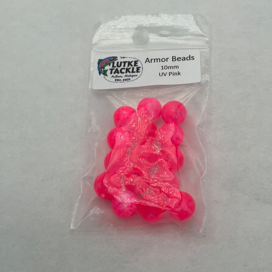 Lutke Tackle Armor Bead 10mm U.V. Pink